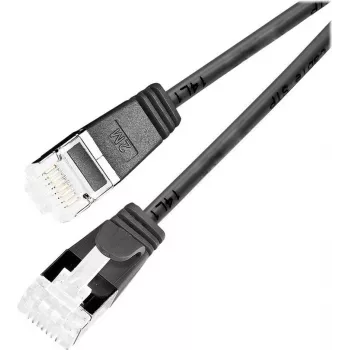 Wirewin Light patch kabel okrugli U/FTP Cat 6a crni 0,1m tanak fleksibilan tanki kabel za posebne primjene PoE (PKW-LIGHT-STP-K6A 0.1 SW)