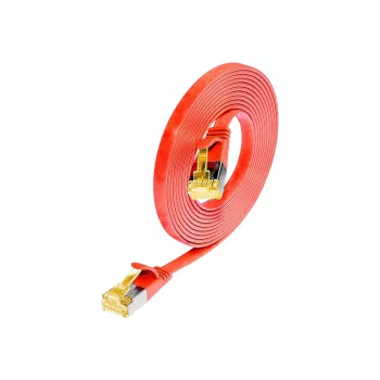 Wirewin Cat6a U/FTP Slim Ethernet patch kabel, RJ45, crveni, 1m PKW-STP-SLIM-K6A 1.0 RT
