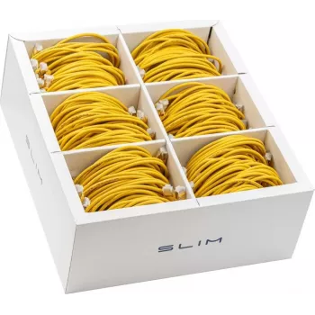 Wirewin SLIM KAT6A 10 Gigabit Light patch kabel, 1,0m, U/FTP, Ø 3,8mm, žuti, paket od 90, oklopljen (SLIM-LS-K6A 1.0 YE 90)
