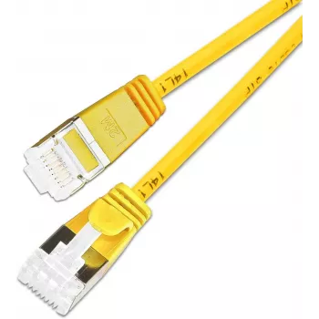 Wirewin SLIM KAT6A 10 Gigabit Light patch kabel, 1,0m, U/FTP, Ø 3,8mm, žuti, paket od 90, oklopljen (SLIM-LS-K6A 1.0 YE 90)