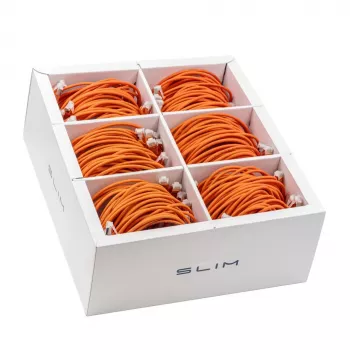 Wirewin SLIM-LS-K6A 0.5 OR 90 Cat.6A U/FTP Slim patch kabel, 0,5m, narančasti, 90 komada