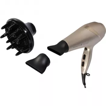 Remington AC 8605 Advanced Colour Protect sušilo za kosu, 2200 W, ionska tehnologija, 3 razine grijanja, crno s ružičastozlatnim detaljima