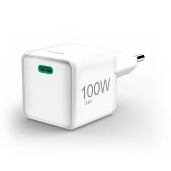 Hama GaN USB-C super-mini punjač, PD 100 W, bijeli 00201942