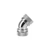 Thermaltake Pacific G1/4 PETG Tube 45-Degree Dual Compression Chrome Fitting