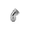 Thermaltake Pacific G1/4 PETG Tube 45-Degree Compression Fitting - Chrome Plated Brass, 16mm OD