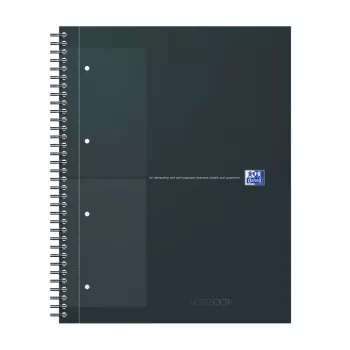 Oxford International Collegeblock bilježnica, DIN A4+, kockasta, tvrdi uvez, spiralni uvez, 80 listova, kompatibilna sa SCRIBZEE 400191148