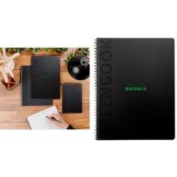 Rhodia Greenbook College blok A5+ kockasti crni 119934C