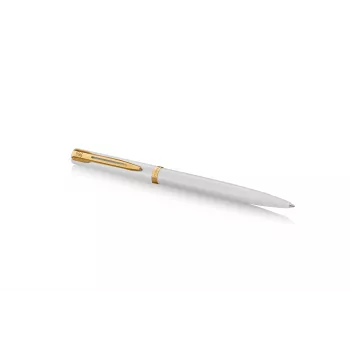Waterman Allure Impression kemijska olovka, bijeli lak, zlatni ukras, srednje plava tinta 2225511