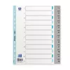 Oxford A4 plastični registar, 12-dijelni, numeriran 1-12, sivi, PP 0,12 mm, euro rupe 400033989