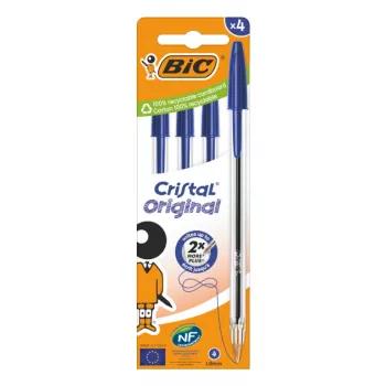 BIC Cristal Original kemijska olovka, plava, 0,32 mm, pakiranje od 4 516332