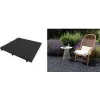 EDA vanjska podna pločica s efektom drva, 500 x 500 mm, crna, otporna na UV i klor, protuklizna, 1 komad (010939 NO)