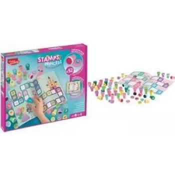 Maped Creativ Princess set samotiskajućih štambilja, 6 štambilja, plastika, kartonska kutija, razne boje tinte 907072