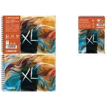 Canson XL Skizze Waves A5 skica blok, 90 g/m², 80 listova, spiralni uvez, čvrsta stražnja strana C507803000