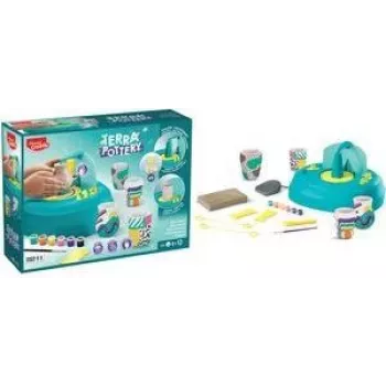 Maped Creativ Pottery Kit for Ages 8+, 2 Modes for Beginners & Advanced, Air-Drying Clay with Tools and Paints (907220)