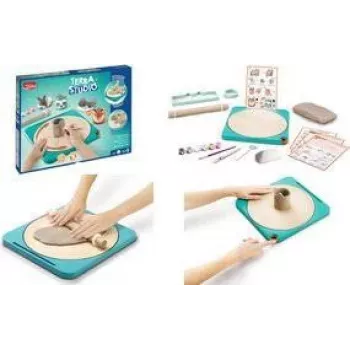 Maped Creativ set za lončarstvo za djecu od 5+, glina koja se suši na zraku s 6 boja, alatima, kistom i lakom 907224