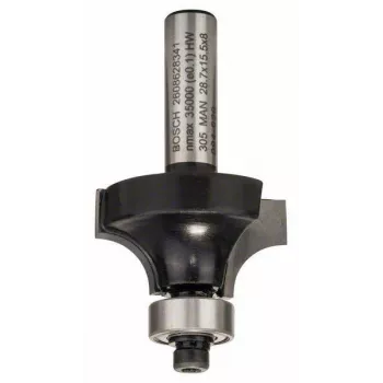 Bosch Expert for Wood glodalo za zaobljavanje 8 mm drška, R1 8 mm, 15,5 mm duljina rezanja, 53 mm ukupna duljina 2608628341