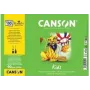 Canson Kids blok crtaćeg papira A4 90g/m² bijeli lagano zrnati 50 listova za olovku i bojicu C629012000
