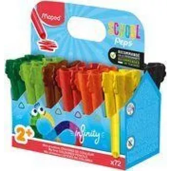 Maped Color'Peps Infinity trokutasti set bojica, 72 različite boje, pune mine, otporne na lomljenje, traju 8x dulje od jumbo bojica 864602