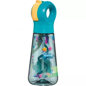 Maped PICNIK JUNGLE FEVER Drinking Bottle, 0.5 L, Turquoise, Ecozen with Straw 873199