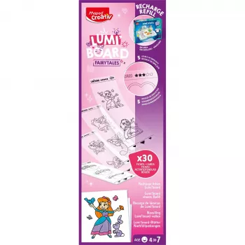 Maped Creativ Princess paket nadopune za LUMI BOARD LED svjetlosne stolove, 20 listova za precrtavanje 907096