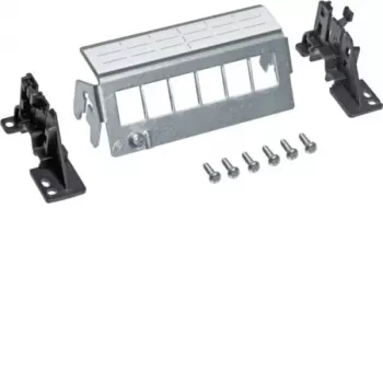 Hager FZ06MK 6-Port Cat.6a oklopljeni Keystone patch panel, sivi