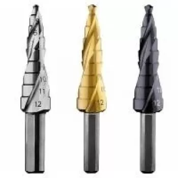 Bosch HSS Step Drill Bit 4-12 mm, 9 Steps, 3-Flat Shank, 66.5 mm Length 2608587425