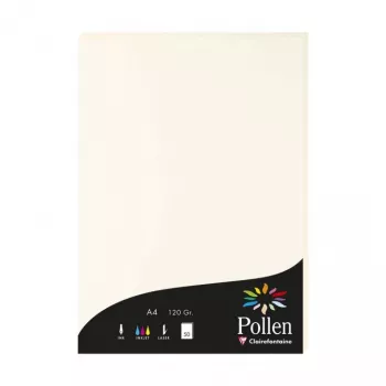 Clairefontaine Pollen A4 prirodno bijeli 120g/m² papir – 25 listova 56000C