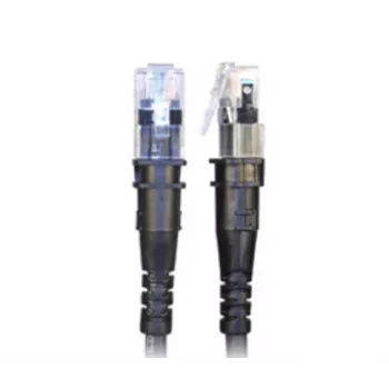 Patchsee ThinPatch UTP CAT 6a patch kabel 1,2m crni - 10Gbps PoE++ tanak fleksibilan