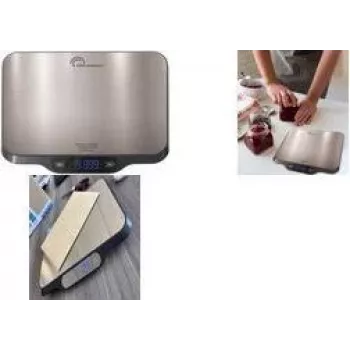 Little Balance LB 8705 c-Parfait digitalna kuhinjska vaga na punjenje s USB-C, 5 kg, točnost 1 g, bez baterije, LCD