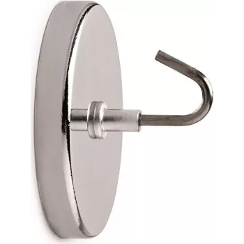 MAUL magnetska kuka s velikom kukom, unutarnja upotreba, nehrđajući čelik i čelik, promjer 52 mm, univerzalna kuka, za pločice i metal 61555-96