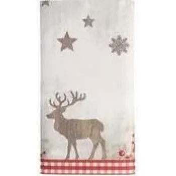 PAPSTAR božićni stolnjak X-Mas Deer, poput tkanine, Airlaid, 120 x 180 cm, 1 komad (37225)