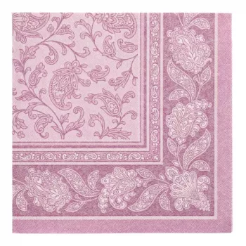PAPSTAR ROYAL Collection Ornaments salvete, ljubičaste, 4-slojne, 400 x 400 mm, 1/4 preklop, 50 komada 37025