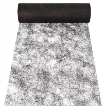 PAPSTAR Sizoflor dekorativna stolna vrpca, 25 m x 30 cm, vodootporna, 75 % poliester / 25 % poliamid, crna (37060)