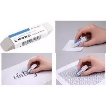 Tombow MONO sand & rubber kombinirana gumica za brisanje, prirodni kaučuk, bijelo-siva, 1 komad (ES-510B)
