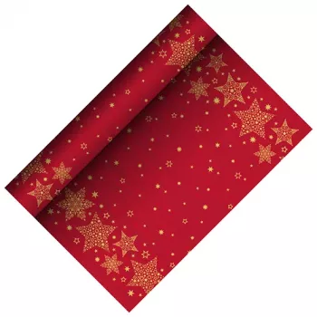 PAPSTAR Christmas Shine crvena Airlaid stolna traka, 400 mm x 3 m, na roli, 1 komad 88657