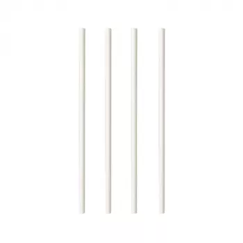 PAPSTAR pure papirnata slamka za piće, 200 mm, 6 mm, bijela, održiva, 250 komada (87513)