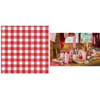 PAPSTAR Vichy karo crveno-bijele 1-slojne salvete od tissuea, 330 x 330 mm, 1/4 preklop, 250 po pakiranju 88762