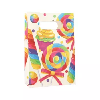 PAPSTAR Candies party papirnata vrećica s ručkom, 140 x 210 x 60 mm, blok dno, bočni nabor, 1 komad (88862)