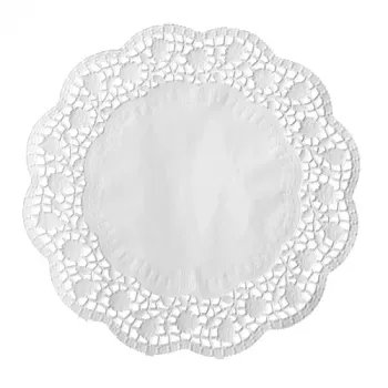 PAPSTAR okrugla podloga za tortu, 320 mm, bijeli reljefni čipkasti papir, 40 g/m², 1 komad (12456)