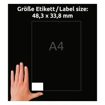 AVERY univerzalne naljepnice 48,3 x 33,8 mm bijele s UltraGrip tehnologijom (pakiranje od 480) 4789
