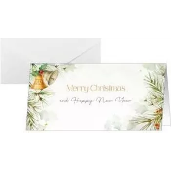 SIGEL DS646 Christmas Card Bells DIN Lang Landscape 250 g/m² White Cardboard for Inkjet/Laser/Copier (1 Piece)