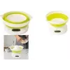 Little Balance LB 8064 Foldable Kitchen Scale with Bowl, White/Light Green, 5 kg