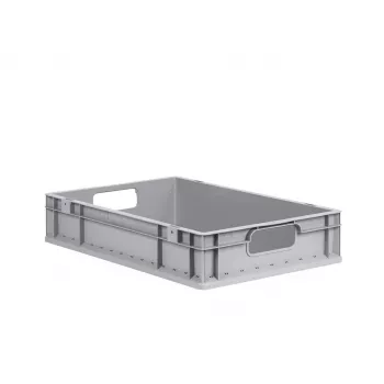allit ProfiPlus EuroEco O612 siva euro kutija 600x400x120 mm, 24 L, PP, otvorene ručke, složiva 456809