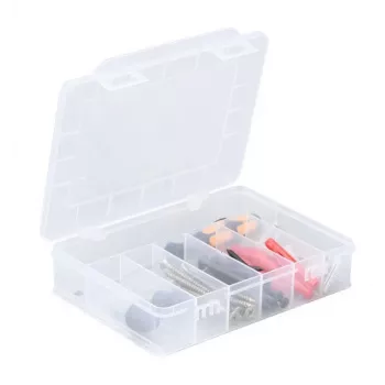ALLIT EuroPlus Basic kutija s priborom 18/7, prozirni visokootporni polipropilen, 7 pretinaca, crna 457180