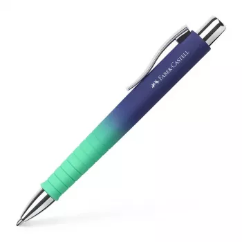 Faber-Castell Poly Ball Urban kemijska olovka s mehanizmom na pritisak, Buzzing Blue, plava tinta, 0,6 mm širina linije (XB), 1 kom 241132