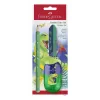 Faber-Castell Dino Jumbo Writing Set, Green, 3 Pencils, 3 mm Lead, Ergonomic Triangular, Break-Resistant, Ages 3+ 111529