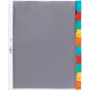 DURABLE A4 registar s prozirnim džepovima, 10 dijelova, raznobojne kartice, polipropilen 663219