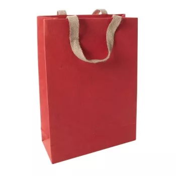 SIGEL Red Coco velika poklon vrećica, papir od jute, crvena, 1 komad (ET010)