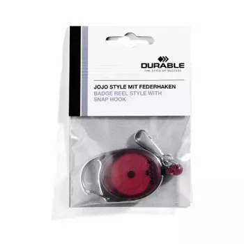 DURABLE Jojo STYLE držač iskaznice s oprugom 832703, crveni