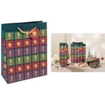 SIGEL božićna poklon vrećica u cut-out stilu, mala, papir 157 g/m², mat, 1 komad (GT047)